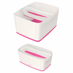 Esselte 5258-10-23 Compartiment de rangement Rectangulaire Acrylonitrile-Butadiène-Styrène (ABS) Rose, Blanc