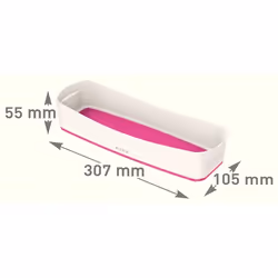 Esselte 5258-10-23 Compartiment de rangement Rectangulaire Acrylonitrile-Butadiène-Styrène (ABS) Rose, Blanc