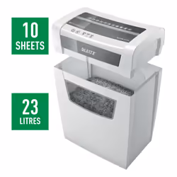 Leitz IQ Home Office P-4 destructeur de papier Découpage en particules 22 cm Blanc - Vue supplémentaire 5
