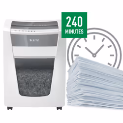 Leitz 80040000 destructeur de papier Découpage par micro-broyage 23 cm Blanc - Vue supplémentaire 5