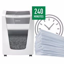 Leitz 80100000 destructeur de papier Découpage par micro-broyage 23 cm Blanc - Vue supplémentaire 5