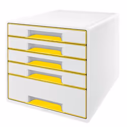 Leitz WOW CUBE, 5 tiroir(s), Blanc, Mat, Monochromatique, 270 mm, 287 mm