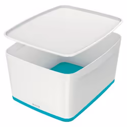 Leitz 52161051, Boîte de rangement, Bleu, Blanc, Rectangulaire, Synthétique ABS, Monochromatique, Blanc