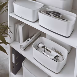Leitz MyBox WOW Boîte de rangement Rectangulaire Synthétique ABS Gris, Blanc