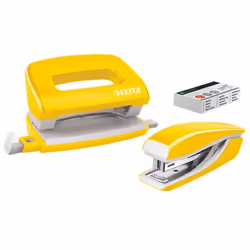 Leitz WOW, Jaune, Monochromatique, Métal, Plastique, 100 agrafes, P2 Nr. 10