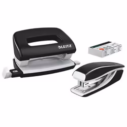 Leitz WOW, Noir, Monochromatique, Métal, Plastique, 100 agrafes, P2 Nr. 10