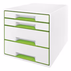 Leitz WOW CUBE, 4 tiroir(s), Blanc, Mat, Monochromatique, 287 mm, 270 mm