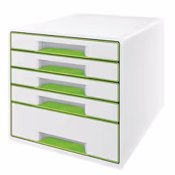 Leitz WOW CUBE, 5 tiroir(s), Blanc, Mat, Monochromatique, 270 mm, 287 mm