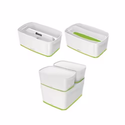 Leitz 52291054 Boîte de rangement Rectangulaire Synthétique ABS Vert, Blanc