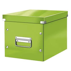 Boîte de rangement - LEITZ - Cube de rangement moyen - Vert - Métal - Click & Store