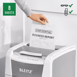 Leitz 80110000 destructeur de papier Destruction croisée 22 cm Gris, Blanc - Vue supplémentaire 8