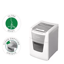 Leitz 80120000 destructeur de papier Découpage par micro-broyage 22 cm Gris, Blanc - Vue supplémentaire 5