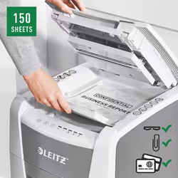 Leitz 80130000 destructeur de papier Destruction croisée 22 cm Gris, Blanc - Vue supplémentaire 7