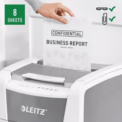 Leitz 80130000 destructeur de papier Destruction croisée 22 cm Gris, Blanc - Vue supplémentaire 8