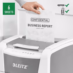 Leitz 80140000 destructeur de papier Découpage par micro-broyage 22 cm Gris, Blanc - Vue supplémentaire 8