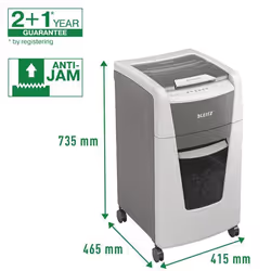 Leitz 80160000 destructeur de papier Découpage par micro-broyage 22 cm Gris, Blanc - Vue supplémentaire 14
