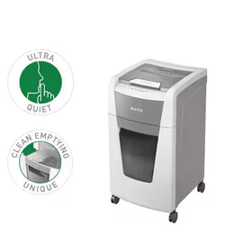 Leitz 80160000 destructeur de papier Découpage par micro-broyage 22 cm Gris, Blanc - Vue supplémentaire 5