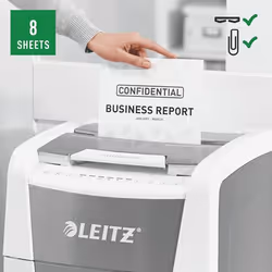 Leitz 80160000 destructeur de papier Découpage par micro-broyage 22 cm Gris, Blanc - Vue supplémentaire 7