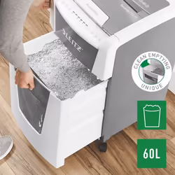 Leitz 80160000 destructeur de papier Découpage par micro-broyage 22 cm Gris, Blanc - Vue supplémentaire 8