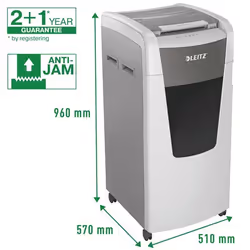 Leitz 80170000 destructeur de papier Destruction croisée 22,3 cm Gris, Blanc - Vue supplémentaire 15
