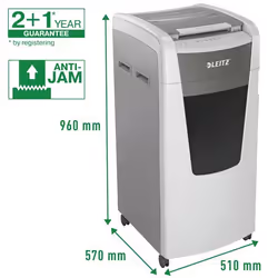 Leitz 80180000 destructeur de papier Découpage par micro-broyage 22,3 cm Gris, Blanc - Vue supplémentaire 15