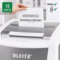 Leitz 80180000 destructeur de papier Découpage par micro-broyage 22,3 cm Gris, Blanc - Vue supplémentaire 8