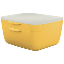 Leitz 53570019 bac de rangement de bureau Polystyrène Blanc, Jaune