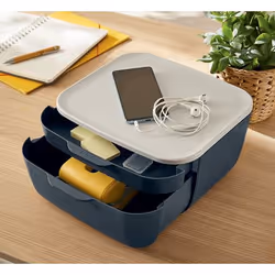 Leitz 53570089 bac de rangement de bureau Polystyrène Noir, Blanc