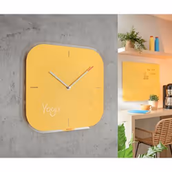 Leitz 90170019 horloge murale Horloge murale à quartz Carré Jaune