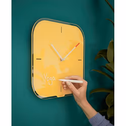 Leitz 90170019 horloge murale Horloge murale à quartz Carré Jaune