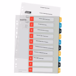 Leitz 12470000 intercalaire de classement Onglet avec index numérique Polypropylène (PP) - Vue supplémentaire 4