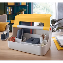 Leitz 61250019 Boîte de rangement Rectangulaire Acrylonitrile-Butadiène-Styrène (ABS) Blanc, Jaune