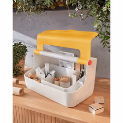 Leitz 61250019 Boîte de rangement Rectangulaire Acrylonitrile-Butadiène-Styrène (ABS) Blanc, Jaune