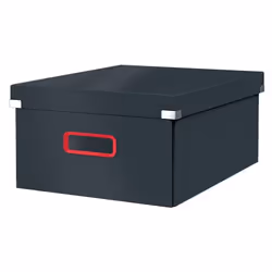 Leitz Click & Store, Boîte de rangement, Gris, Rectangulaire, Panneau dur, Polypropylène (PP), Monochromatique, Intérieure