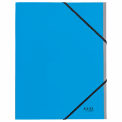 Leitz 39140035, Parapheur, Carton, Bleu, 430 g/m², Elastique, Europe