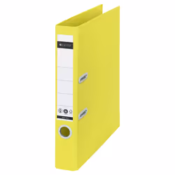 Leitz 10190015, A4, Anneau rond, Rangement, Carton, Papier, Jaune, Jaune