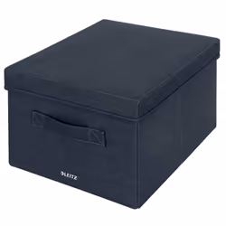 Leitz 61440089, Boîte de rangement, Bleu, Rectangulaire, Tissu, Monochromatique, Tissu