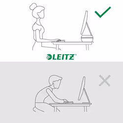 Leitz Ergo Adjustable Monitor Stand 27" Gris Bureau