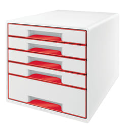 Leitz WOW CUBE Rouge, Blanc