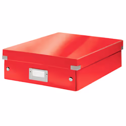 Leitz Click & Store WOW, Boîte de rangement, Rouge, Rectangulaire, Polypropylène (PP), Monochromatique, Intérieure