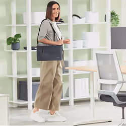 Leitz 65760089 sac à main et sac en bandoulière Carton, Tissu Gris Unisexe Sac à accessoires - Vue supplémentaire 2