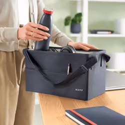 Leitz 65760089 sac à main et sac en bandoulière Carton, Tissu Gris Unisexe Sac à accessoires - Vue supplémentaire 4