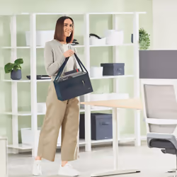 Leitz 65760089 sac à main et sac en bandoulière Carton, Tissu Gris Unisexe Sac à accessoires - Vue supplémentaire 6