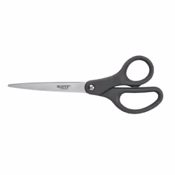 Leitz 54210089, Adulte, Découpe droite, Gris, Acier satin, Acier inoxydable, Ciseaux d'office, Polypropylène