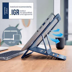 Leitz 63460089 Support de livres Laptop et bras pour tablette Gris foncé 43,2 cm (17") - Vue supplémentaire 3