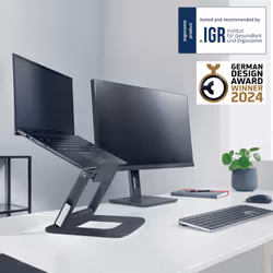 Leitz 64240089 Support de livres Supports de Laptop Gris foncé 15"