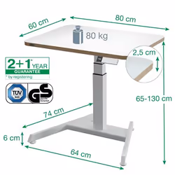 Leitz 65340001 plan de travail informatique Forme carrée Aluminium Gris foncé - Vue supplémentaire 7