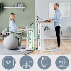 Leitz 65340001 plan de travail informatique Forme carrée Aluminium Gris foncé - Vue supplémentaire 8