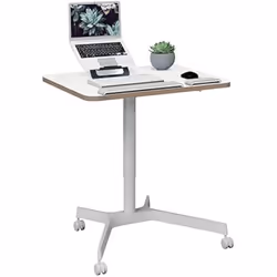 Bureau Assis-Debout - LEITZ - Ergo - Hauteur Réglable Pneumatique - Capacité 20kg - Petit Bureau 80 cm