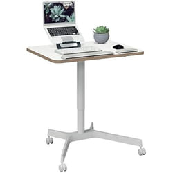 Bureau Assis-Debout - LEITZ - Ergo - Hauteur Réglable Pneumatique - Capacité 20kg - Petit Bureau 80 cm